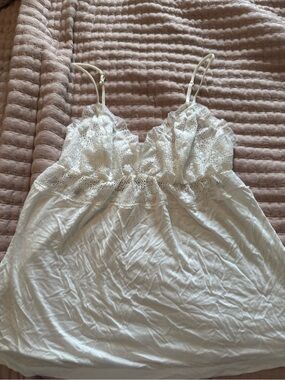 Eberjay Lace-Trim White Camisole Tank Top